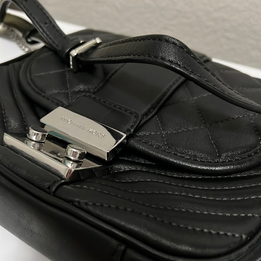 Michael Kors Black Small Half Dome Crossbody